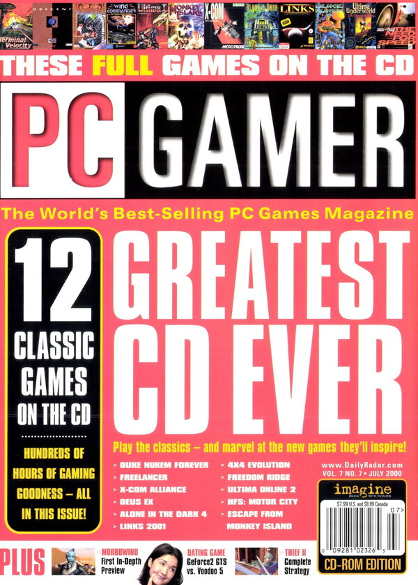 PC Gamer Issue 074 (July 2000) cover